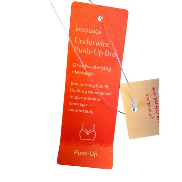 NWT Thirdlove Zero Edge Underwire Push-Up Bra 38B Taupe - Picture 4 of 5